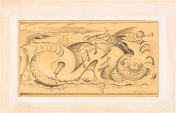 ANTHONY LAPAGLIA (1897 - 1993, AMERICAN) Group of 4 untitled drawings.